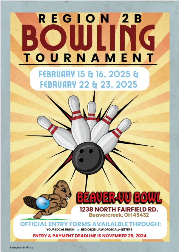 2025 UAW Region 2B Bowling Tournament | UAW Region 2B