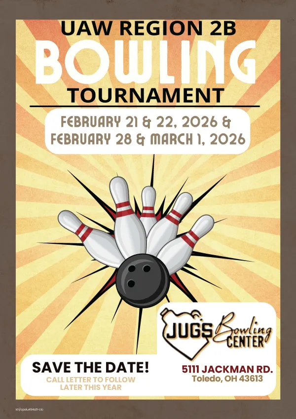 2026 Region 2B Bowling Tournament "Save the Date"